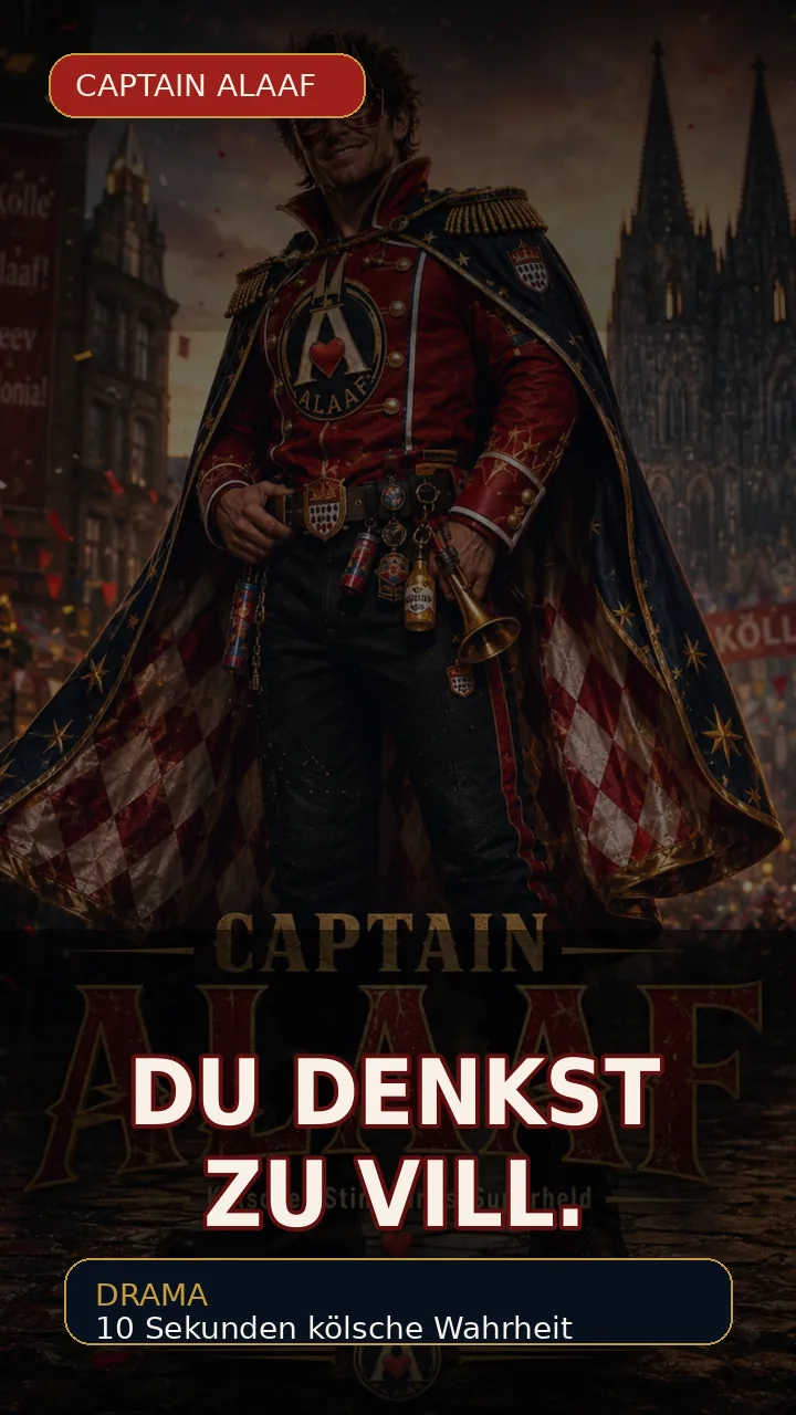 Du denkst zu vill Reaction Poster